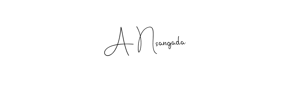 How to make A Nsangada signature? Andilay-7BmLP is a professional autograph style. Create handwritten signature for A Nsangada name. A Nsangada signature style 4 images and pictures png