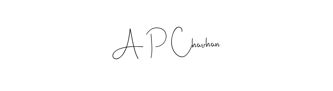 Use a signature maker to create a handwritten signature online. With this signature software, you can design (Andilay-7BmLP) your own signature for name A P Chauhan. A P Chauhan signature style 4 images and pictures png