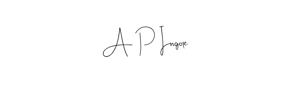 Use a signature maker to create a handwritten signature online. With this signature software, you can design (Andilay-7BmLP) your own signature for name A P Ingole. A P Ingole signature style 4 images and pictures png