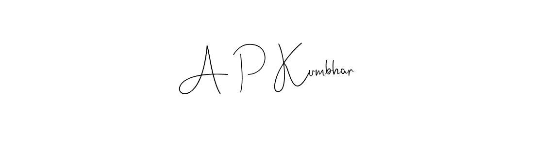 Similarly Andilay-7BmLP is the best handwritten signature design. Signature creator online .You can use it as an online autograph creator for name A P Kumbhar. A P Kumbhar signature style 4 images and pictures png