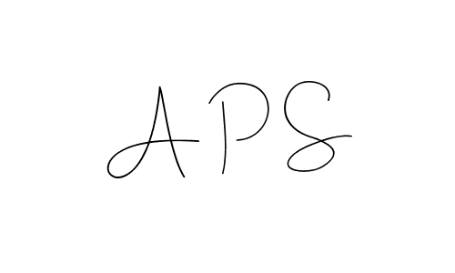 Create a beautiful signature design for name A P S. With this signature (Andilay-7BmLP) fonts, you can make a handwritten signature for free. A P S signature style 4 images and pictures png