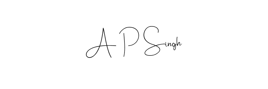 How to make A P Singh signature? Andilay-7BmLP is a professional autograph style. Create handwritten signature for A P Singh name. A P Singh signature style 4 images and pictures png