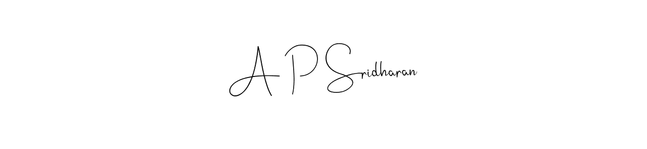 Here are the top 10 professional signature styles for the name A P Sridharan. These are the best autograph styles you can use for your name. A P Sridharan signature style 4 images and pictures png