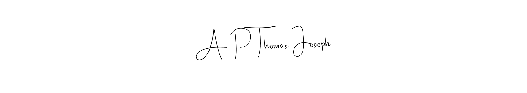 Also we have A P Thomas Joseph name is the best signature style. Create professional handwritten signature collection using Andilay-7BmLP autograph style. A P Thomas Joseph signature style 4 images and pictures png