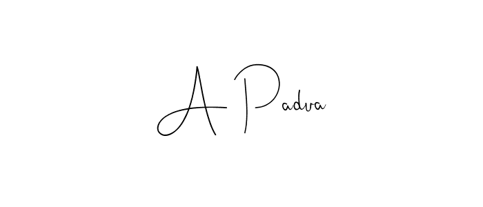 The best way (Andilay-7BmLP) to make a short signature is to pick only two or three words in your name. The name A Padua include a total of six letters. For converting this name. A Padua signature style 4 images and pictures png