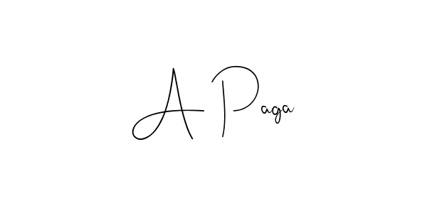 How to make A Paga name signature. Use Andilay-7BmLP style for creating short signs online. This is the latest handwritten sign. A Paga signature style 4 images and pictures png