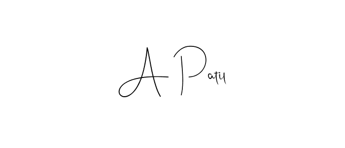 Use a signature maker to create a handwritten signature online. With this signature software, you can design (Andilay-7BmLP) your own signature for name A Patil. A Patil signature style 4 images and pictures png