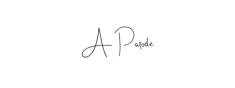 Make a beautiful signature design for name A Patode. Use this online signature maker to create a handwritten signature for free. A Patode signature style 4 images and pictures png