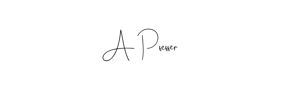 Make a beautiful signature design for name A Pfeffer. With this signature (Andilay-7BmLP) style, you can create a handwritten signature for free. A Pfeffer signature style 4 images and pictures png