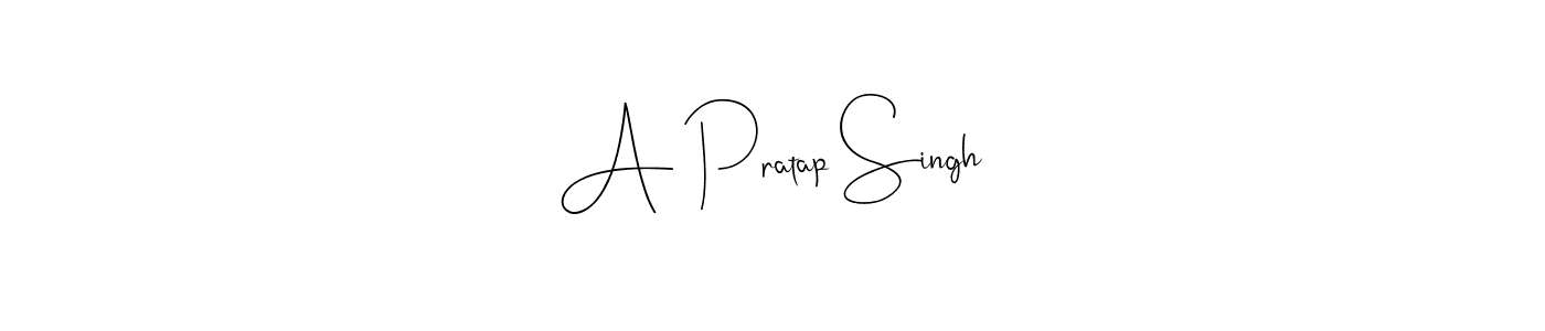 Design your own signature with our free online signature maker. With this signature software, you can create a handwritten (Andilay-7BmLP) signature for name A Pratap Singh. A Pratap Singh signature style 4 images and pictures png