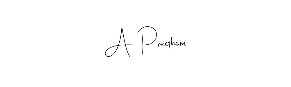 How to make A Preetham name signature. Use Andilay-7BmLP style for creating short signs online. This is the latest handwritten sign. A Preetham signature style 4 images and pictures png