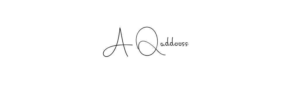Andilay-7BmLP is a professional signature style that is perfect for those who want to add a touch of class to their signature. It is also a great choice for those who want to make their signature more unique. Get A Qaddooss name to fancy signature for free. A Qaddooss signature style 4 images and pictures png