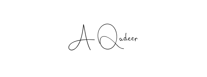 The best way (Andilay-7BmLP) to make a short signature is to pick only two or three words in your name. The name A Qadeer include a total of six letters. For converting this name. A Qadeer signature style 4 images and pictures png