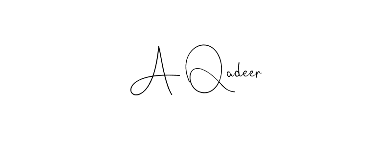 The best way (Andilay-7BmLP) to make a short signature is to pick only two or three words in your name. The name A Qadeer include a total of six letters. For converting this name. A Qadeer signature style 4 images and pictures png