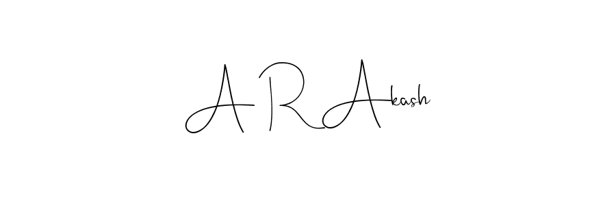 Also You can easily find your signature by using the search form. We will create A R Akash name handwritten signature images for you free of cost using Andilay-7BmLP sign style. A R Akash signature style 4 images and pictures png