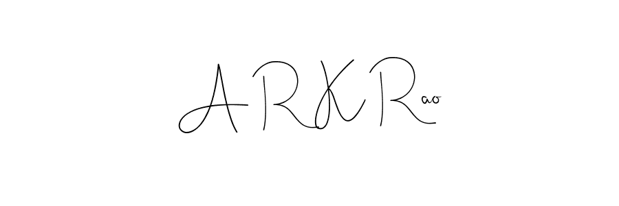 Use a signature maker to create a handwritten signature online. With this signature software, you can design (Andilay-7BmLP) your own signature for name A R K Rao. A R K Rao signature style 4 images and pictures png