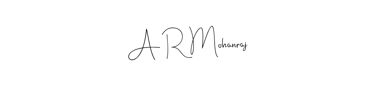 You should practise on your own different ways (Andilay-7BmLP) to write your name (A R Mohanraj) in signature. don't let someone else do it for you. A R Mohanraj signature style 4 images and pictures png