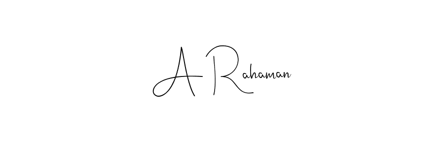 Create a beautiful signature design for name A Rahaman. With this signature (Andilay-7BmLP) fonts, you can make a handwritten signature for free. A Rahaman signature style 4 images and pictures png