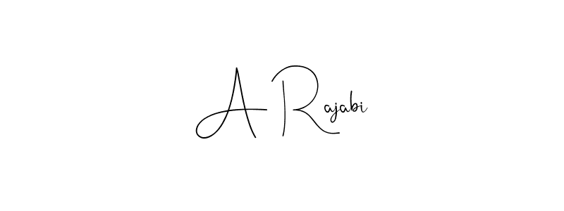 Also we have A Rajabi name is the best signature style. Create professional handwritten signature collection using Andilay-7BmLP autograph style. A Rajabi signature style 4 images and pictures png