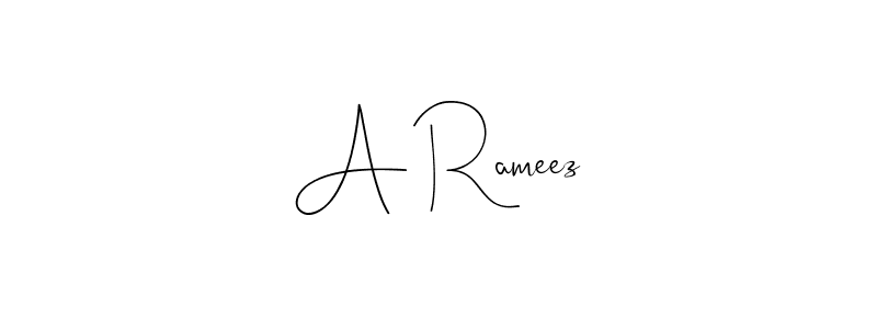 The best way (Andilay-7BmLP) to make a short signature is to pick only two or three words in your name. The name A Rameez include a total of six letters. For converting this name. A Rameez signature style 4 images and pictures png