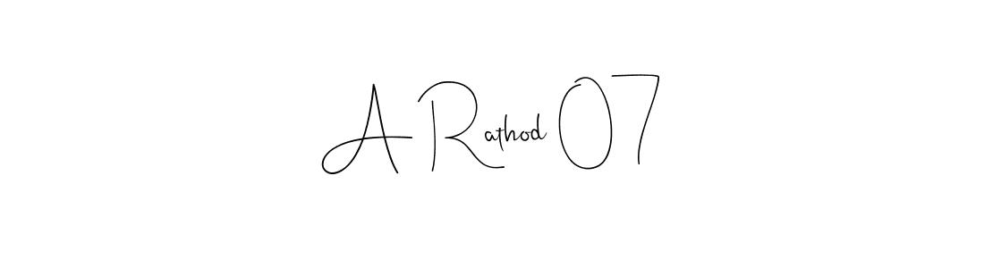 Here are the top 10 professional signature styles for the name A Rathod 07. These are the best autograph styles you can use for your name. A Rathod 07 signature style 4 images and pictures png