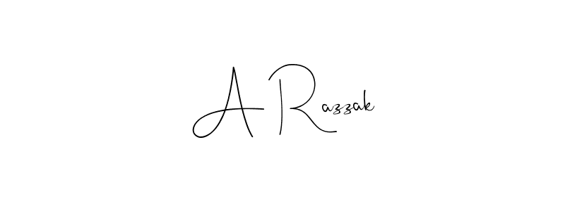 How to make A Razzak name signature. Use Andilay-7BmLP style for creating short signs online. This is the latest handwritten sign. A Razzak signature style 4 images and pictures png