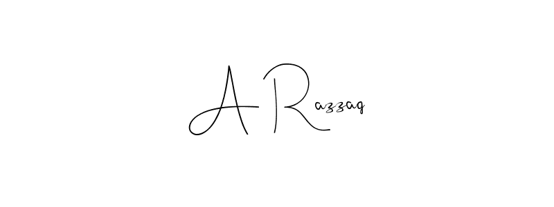 Also You can easily find your signature by using the search form. We will create A Razzaq name handwritten signature images for you free of cost using Andilay-7BmLP sign style. A Razzaq signature style 4 images and pictures png