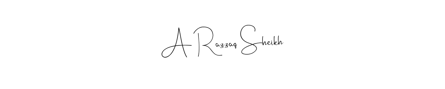 if you are searching for the best signature style for your name A Razzaq Sheikh. so please give up your signature search. here we have designed multiple signature styles  using Andilay-7BmLP. A Razzaq Sheikh signature style 4 images and pictures png