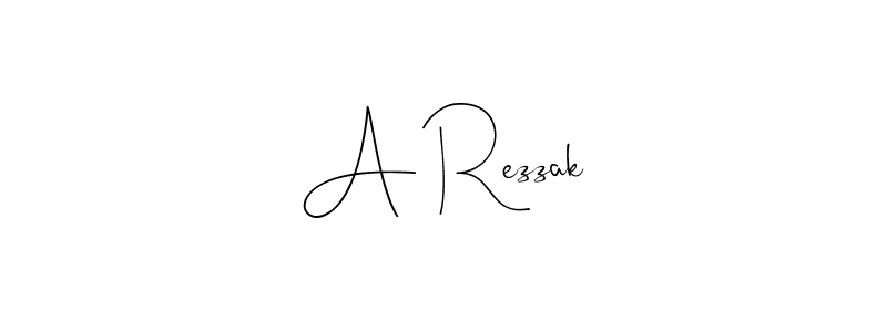 Design your own signature with our free online signature maker. With this signature software, you can create a handwritten (Andilay-7BmLP) signature for name A Rezzak. A Rezzak signature style 4 images and pictures png