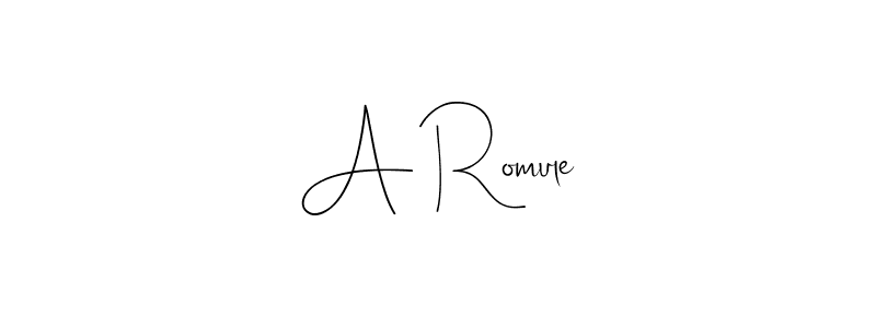 Make a beautiful signature design for name A Romule. With this signature (Andilay-7BmLP) style, you can create a handwritten signature for free. A Romule signature style 4 images and pictures png