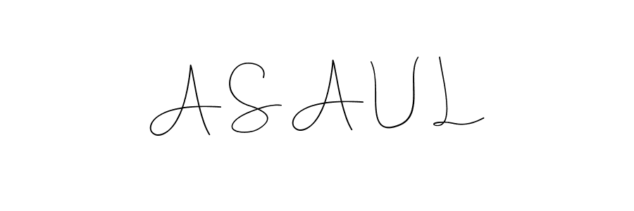 Use a signature maker to create a handwritten signature online. With this signature software, you can design (Andilay-7BmLP) your own signature for name A S A U L. A S A U L signature style 4 images and pictures png