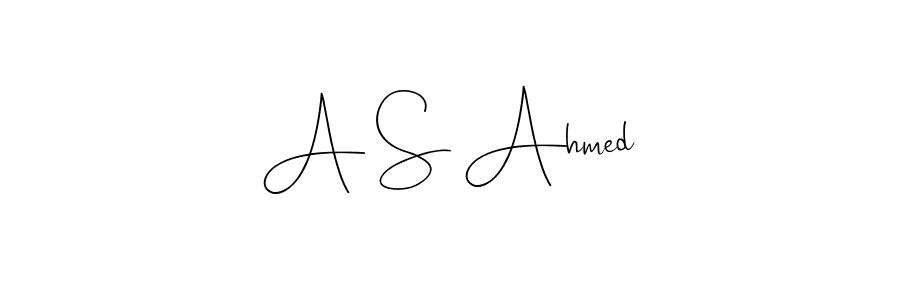 Make a beautiful signature design for name A S Ahmed. With this signature (Andilay-7BmLP) style, you can create a handwritten signature for free. A S Ahmed signature style 4 images and pictures png