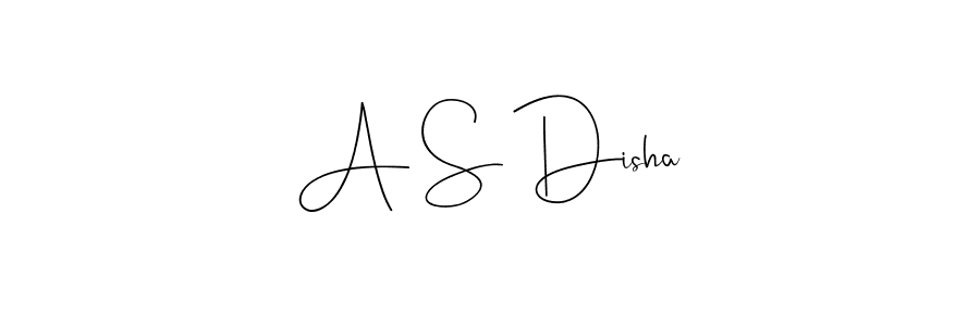 Create a beautiful signature design for name A S Disha. With this signature (Andilay-7BmLP) fonts, you can make a handwritten signature for free. A S Disha signature style 4 images and pictures png