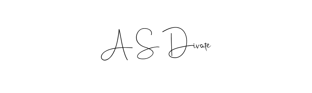 It looks lik you need a new signature style for name A S Divate. Design unique handwritten (Andilay-7BmLP) signature with our free signature maker in just a few clicks. A S Divate signature style 4 images and pictures png