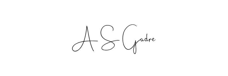 Make a beautiful signature design for name A S Gadre. Use this online signature maker to create a handwritten signature for free. A S Gadre signature style 4 images and pictures png