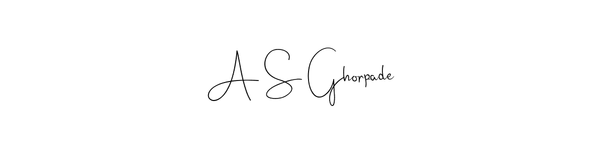 if you are searching for the best signature style for your name A S Ghorpade. so please give up your signature search. here we have designed multiple signature styles  using Andilay-7BmLP. A S Ghorpade signature style 4 images and pictures png