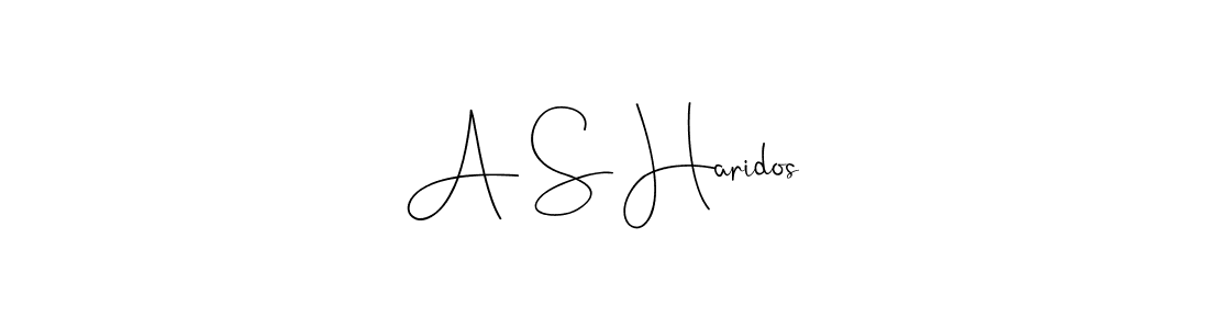 if you are searching for the best signature style for your name A S Haridos. so please give up your signature search. here we have designed multiple signature styles  using Andilay-7BmLP. A S Haridos signature style 4 images and pictures png