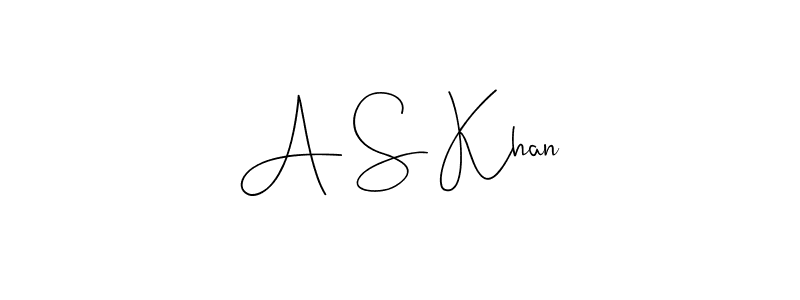 Design your own signature with our free online signature maker. With this signature software, you can create a handwritten (Andilay-7BmLP) signature for name A S Khan. A S Khan signature style 4 images and pictures png