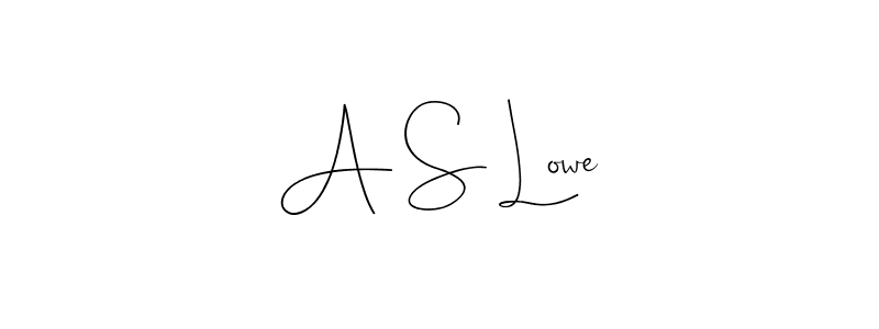 You should practise on your own different ways (Andilay-7BmLP) to write your name (A S Lowe) in signature. don't let someone else do it for you. A S Lowe signature style 4 images and pictures png