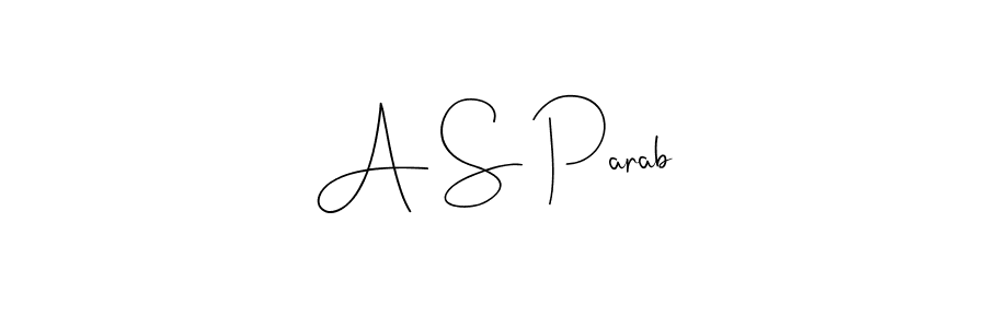 Andilay-7BmLP is a professional signature style that is perfect for those who want to add a touch of class to their signature. It is also a great choice for those who want to make their signature more unique. Get A S Parab name to fancy signature for free. A S Parab signature style 4 images and pictures png