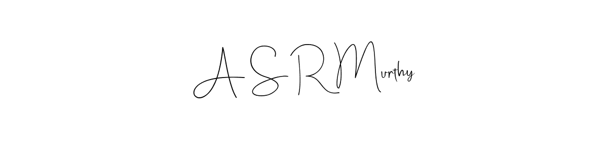 The best way (Andilay-7BmLP) to make a short signature is to pick only two or three words in your name. The name A S R Murthy include a total of six letters. For converting this name. A S R Murthy signature style 4 images and pictures png