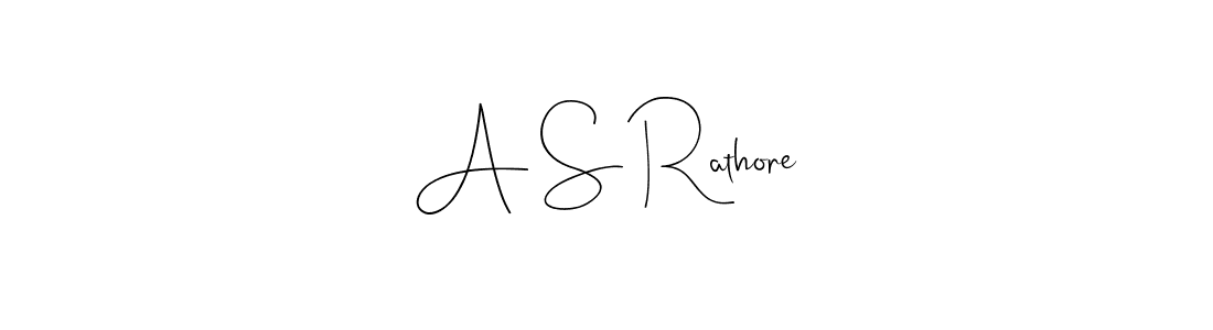 How to make A S Rathore name signature. Use Andilay-7BmLP style for creating short signs online. This is the latest handwritten sign. A S Rathore signature style 4 images and pictures png