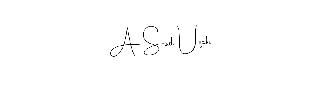 Andilay-7BmLP is a professional signature style that is perfect for those who want to add a touch of class to their signature. It is also a great choice for those who want to make their signature more unique. Get A Sad Ullah name to fancy signature for free. A Sad Ullah signature style 4 images and pictures png