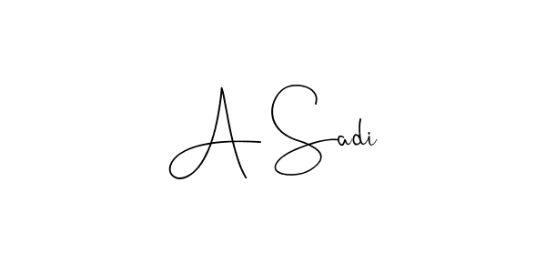 Make a beautiful signature design for name A Sadi. Use this online signature maker to create a handwritten signature for free. A Sadi signature style 4 images and pictures png