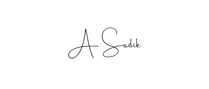 Best and Professional Signature Style for A Sadik. Andilay-7BmLP Best Signature Style Collection. A Sadik signature style 4 images and pictures png