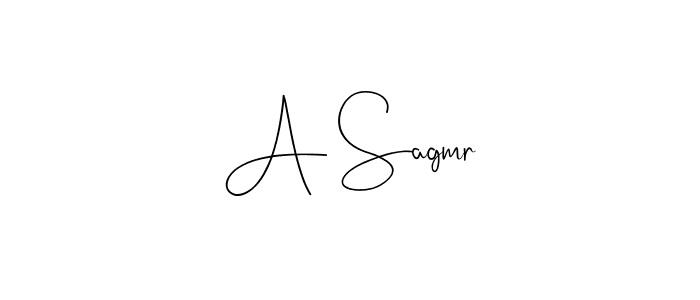 Andilay-7BmLP is a professional signature style that is perfect for those who want to add a touch of class to their signature. It is also a great choice for those who want to make their signature more unique. Get A Sagmr name to fancy signature for free. A Sagmr signature style 4 images and pictures png