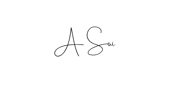 Use a signature maker to create a handwritten signature online. With this signature software, you can design (Andilay-7BmLP) your own signature for name A Sai . A Sai  signature style 4 images and pictures png