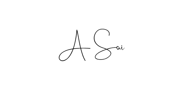 Create a beautiful signature design for name A Sai . With this signature (Andilay-7BmLP) fonts, you can make a handwritten signature for free. A Sai  signature style 4 images and pictures png