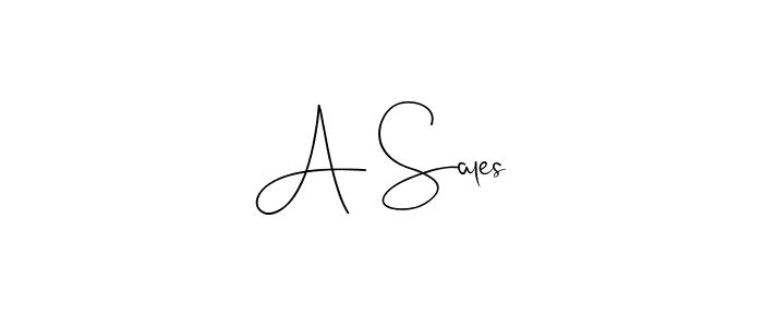 if you are searching for the best signature style for your name A Sales. so please give up your signature search. here we have designed multiple signature styles  using Andilay-7BmLP. A Sales signature style 4 images and pictures png