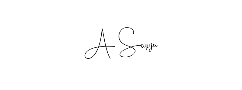 The best way (Andilay-7BmLP) to make a short signature is to pick only two or three words in your name. The name A Saluja include a total of six letters. For converting this name. A Saluja signature style 4 images and pictures png